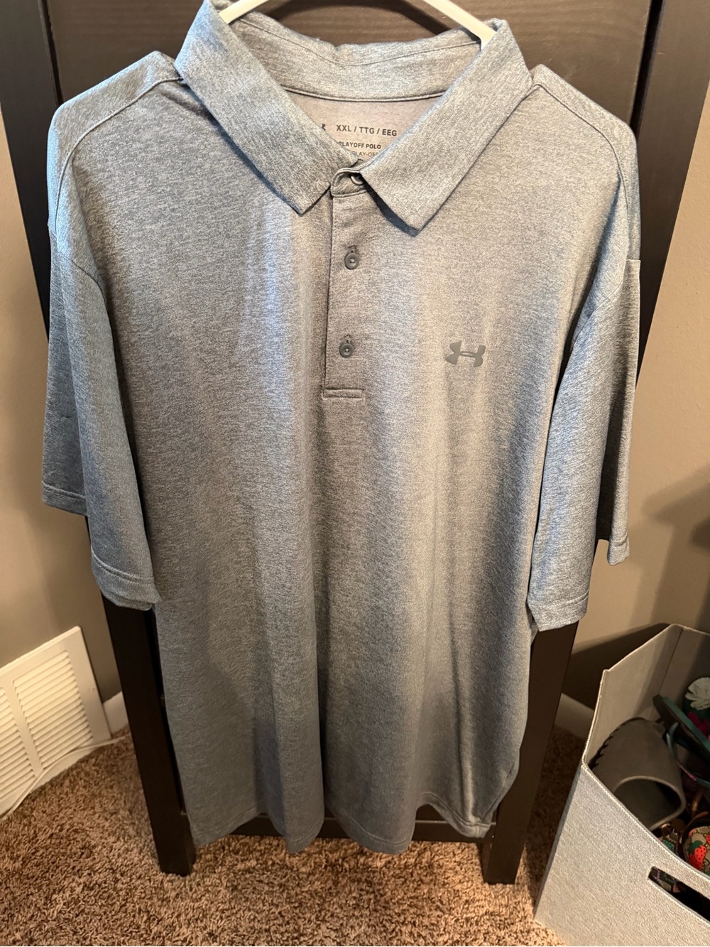 Under Armour Light Gray Heather Performance Polo